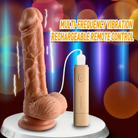 7.87in Real Vibrating Automatic Remote Control Lifelike Cock Dildo