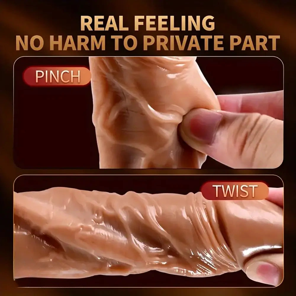7.87in Real Vibrating Automatic Remote Control Lifelike Cock Dildo