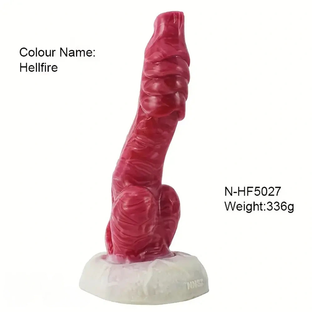 7.87in Realistic Animal Dog Knot Soft Silicone Odd Dildo For Men Women