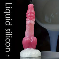 7.87in Realistic Animal Dog Knot Soft Silicone Odd Dildo For Men Women
