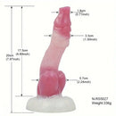 7.87in Realistic Animal Dog Knot Soft Silicone Odd Dildo For Men Women