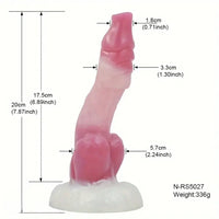 7.87in Realistic Animal Dog Knot Soft Silicone Odd Dildo For Men Women