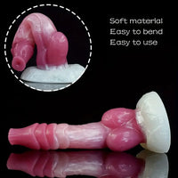 7.87in Realistic Animal Dog Knot Soft Silicone Odd Dildo For Men Women
