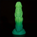 7.87in Realistic Dragon Green Gradient Soft Silicone Women Dildo