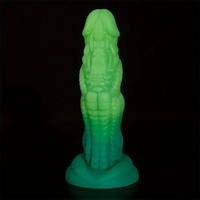 7.87in Realistic Dragon Green Gradient Soft Silicone Women Dildo