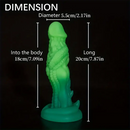 7.87in Realistic Dragon Green Gradient Soft Silicone Women Dildo