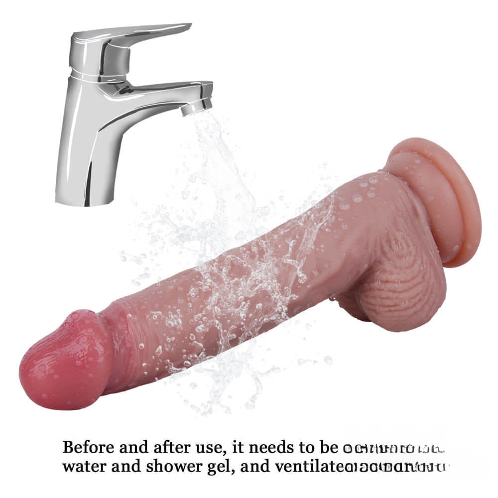 7.87in Realistic Feeling Soft Silicone Penis Dildo For Women Sex Toy