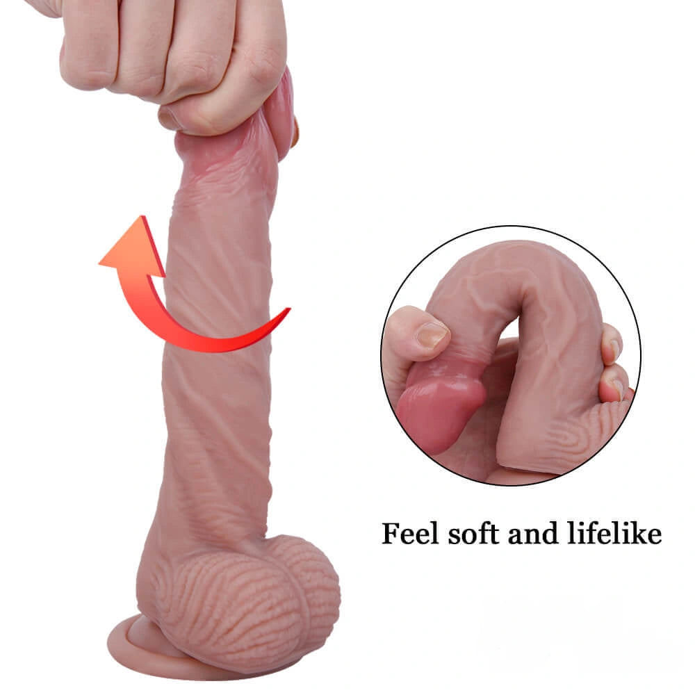 7.87in Realistic Feeling Soft Silicone Penis Dildo For Women Sex Toy