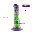 7.87in Realistic Horse Mixed Color Silicone Soft Dildo with Large Penis Head