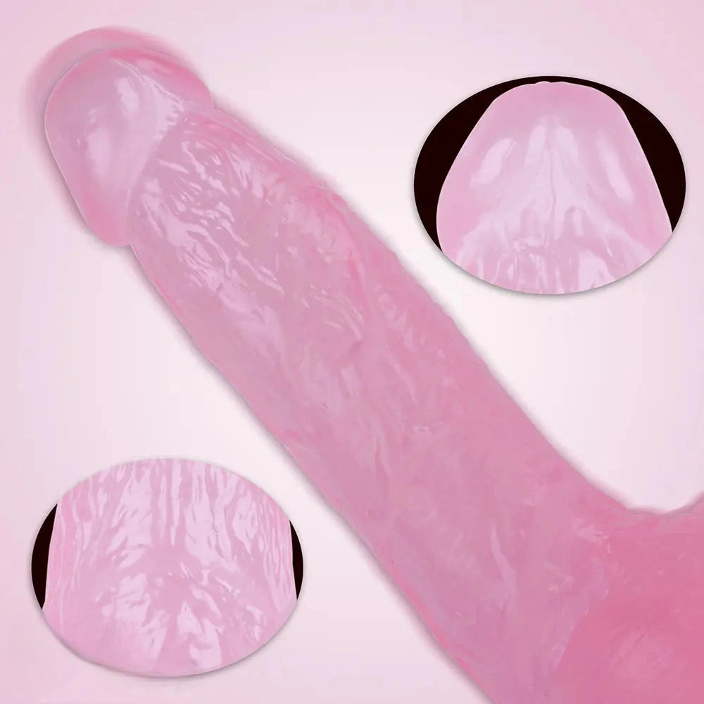 7.87in Realistic Penis PVC Skin Feel Phallus Sex Toy For Women Masturbation