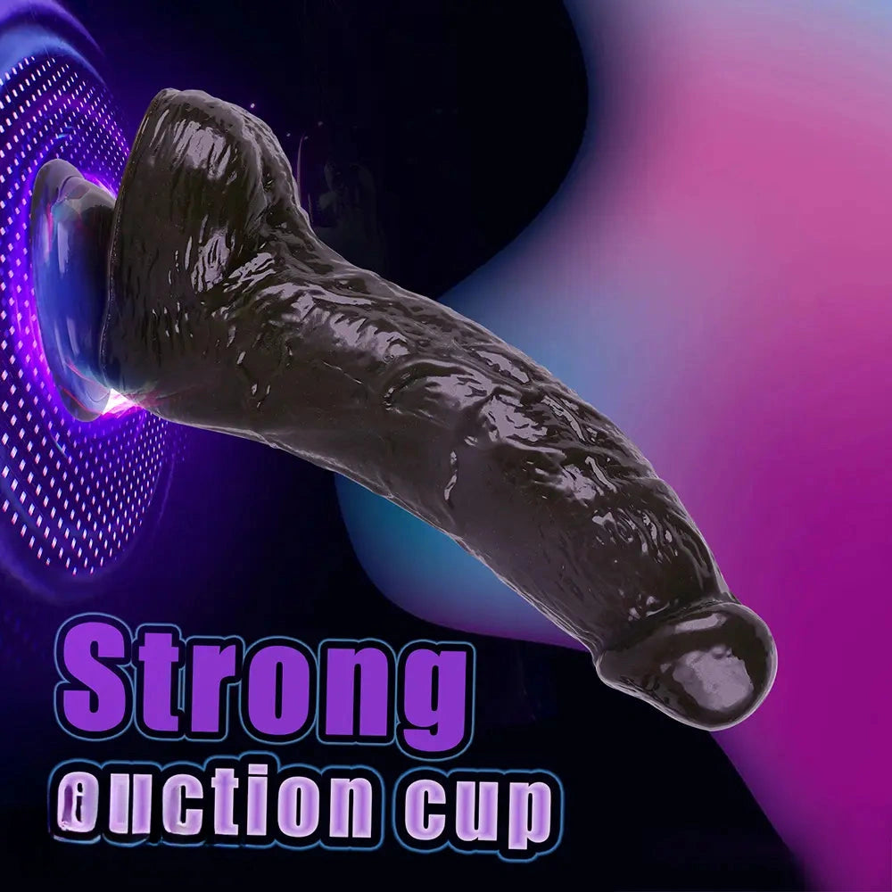 7.87in Realistic Penis PVC Skin Feel Phallus Sex Toy For Women Masturbation