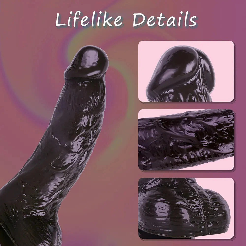 7.87in Realistic Penis PVC Skin Feel Phallus Sex Toy For Women Masturbation