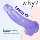 7.87in Realistic Penis PVC Skin Feel Phallus Sex Toy For Women Masturbation
