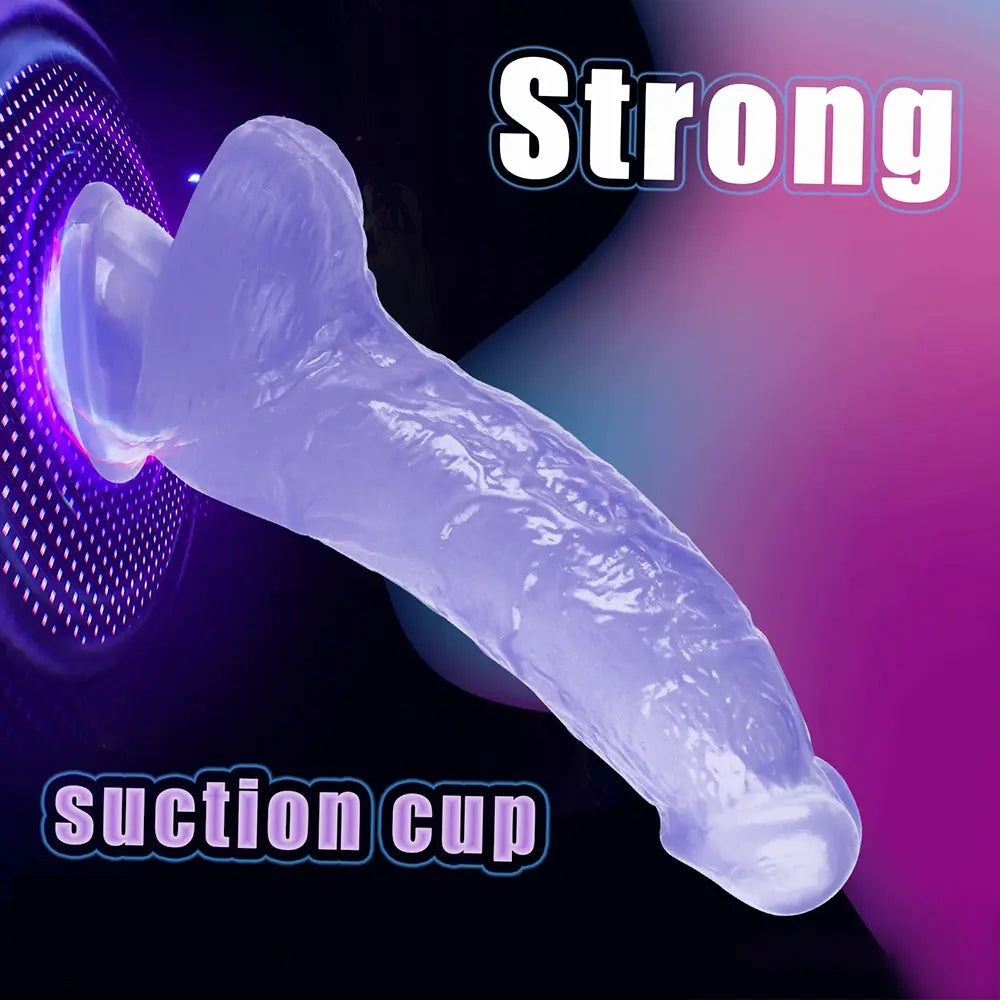 7.87in Realistic Penis PVC Skin Feel Phallus Sex Toy For Women Masturbation