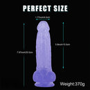7.87in Realistic Penis PVC Skin Feel Phallus Sex Toy For Women Masturbation
