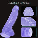 7.87in Realistic Penis PVC Skin Feel Phallus Sex Toy For Women Masturbation