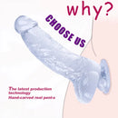 7.87in Realistic Penis PVC Skin Feel Phallus Sex Toy For Women Masturbation