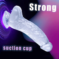 7.87in Realistic Penis PVC Skin Feel Phallus Sex Toy For Women Masturbation