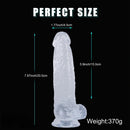 7.87in Realistic Penis PVC Skin Feel Phallus Sex Toy For Women Masturbation