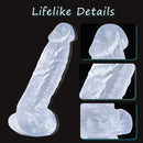 7.87in Realistic Penis PVC Skin Feel Phallus Sex Toy For Women Masturbation