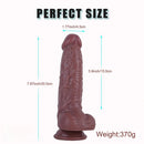 7.87in Realistic Penis PVC Skin Feel Phallus Sex Toy For Women Masturbation