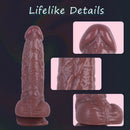 7.87in Realistic Penis PVC Skin Feel Phallus Sex Toy For Women Masturbation
