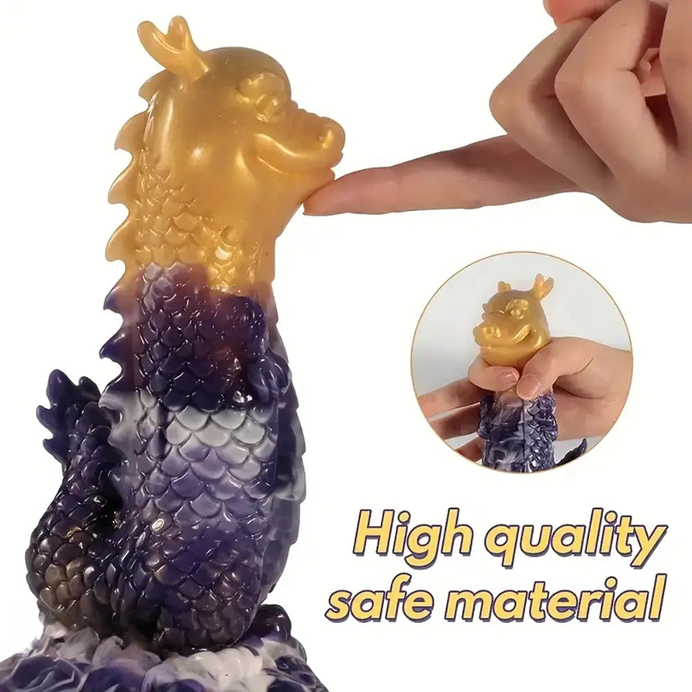 7.87in Realistic Silicone Dragon Dildo For G-Spot Stimulating Ball-Free Design