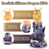 7.87in Realistic Silicone Dragon Dildo For G-Spot Stimulating Ball-Free Design