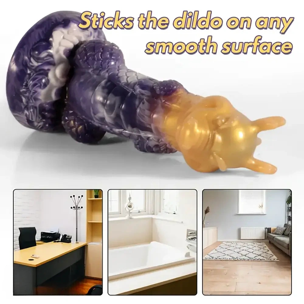 7.87in Realistic Silicone Dragon Dildo For G-Spot Stimulating Ball-Free Design