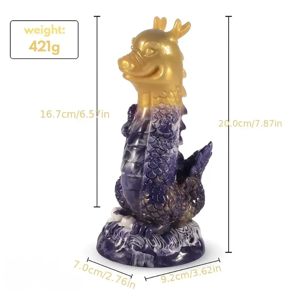 7.87in Realistic Silicone Dragon Dildo For G-Spot Stimulating Ball-Free Design