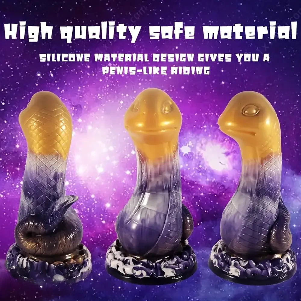 7.87in Realistic Snake-Shaped Silicone Soft Dildo With Lifelike Texture