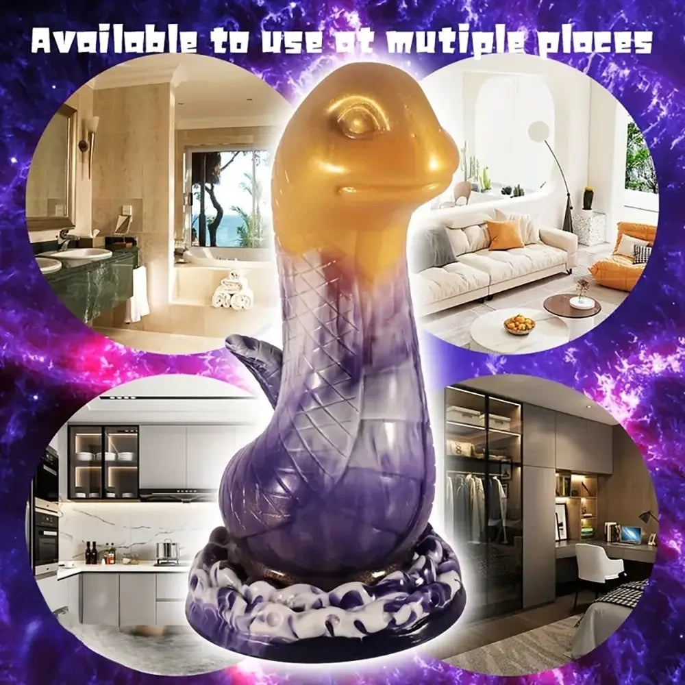 7.87in Realistic Snake-Shaped Silicone Soft Dildo With Lifelike Texture
