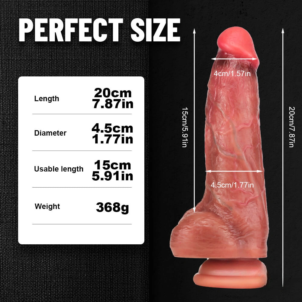 7.87in Realistic Soft Sexy Dildo Female Masturbator For Women