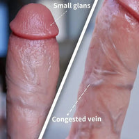 7.87in Realistic Soft Silicone Lifelike Suction Cup Hand-Free Play Gay Dildo