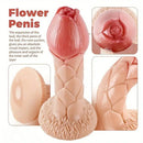 7.87in Realistic Sucker Shaped Flower Bud Dildo For Vagina Anus