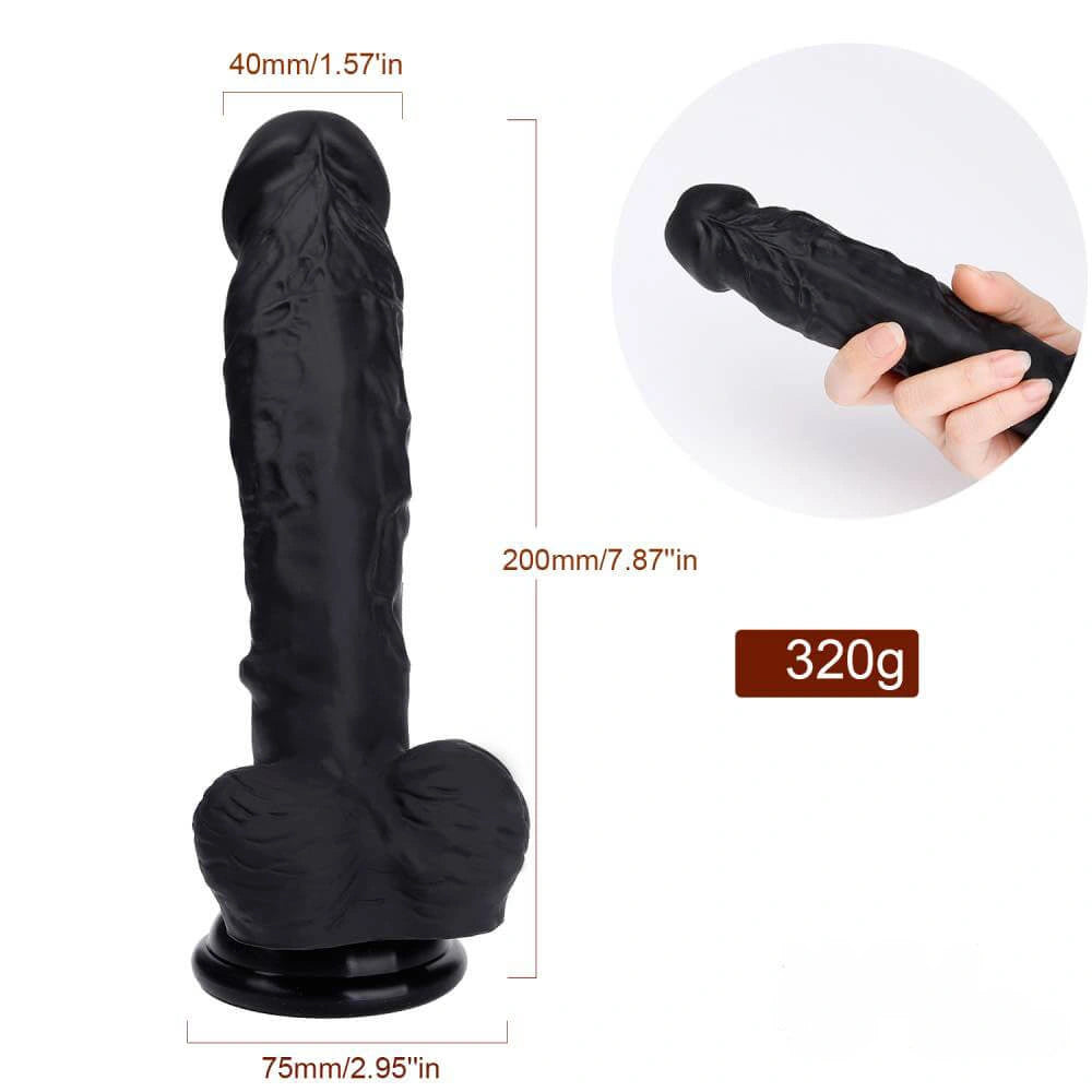 7.87in Realistic Veins Glans Dildo For Vaginal Stimulation