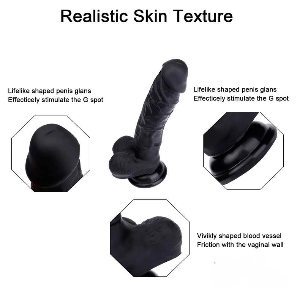 7.87in Realistic Veins Glans Dildo For Vaginal Stimulation