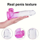 7.87in Realistic Women Men Dildo For Orgasm Masturbation With Suction Cup