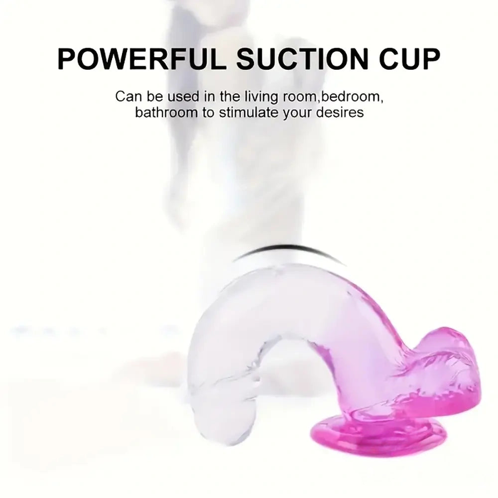 7.87in Realistic Women Men Dildo For Orgasm Masturbation With Suction Cup