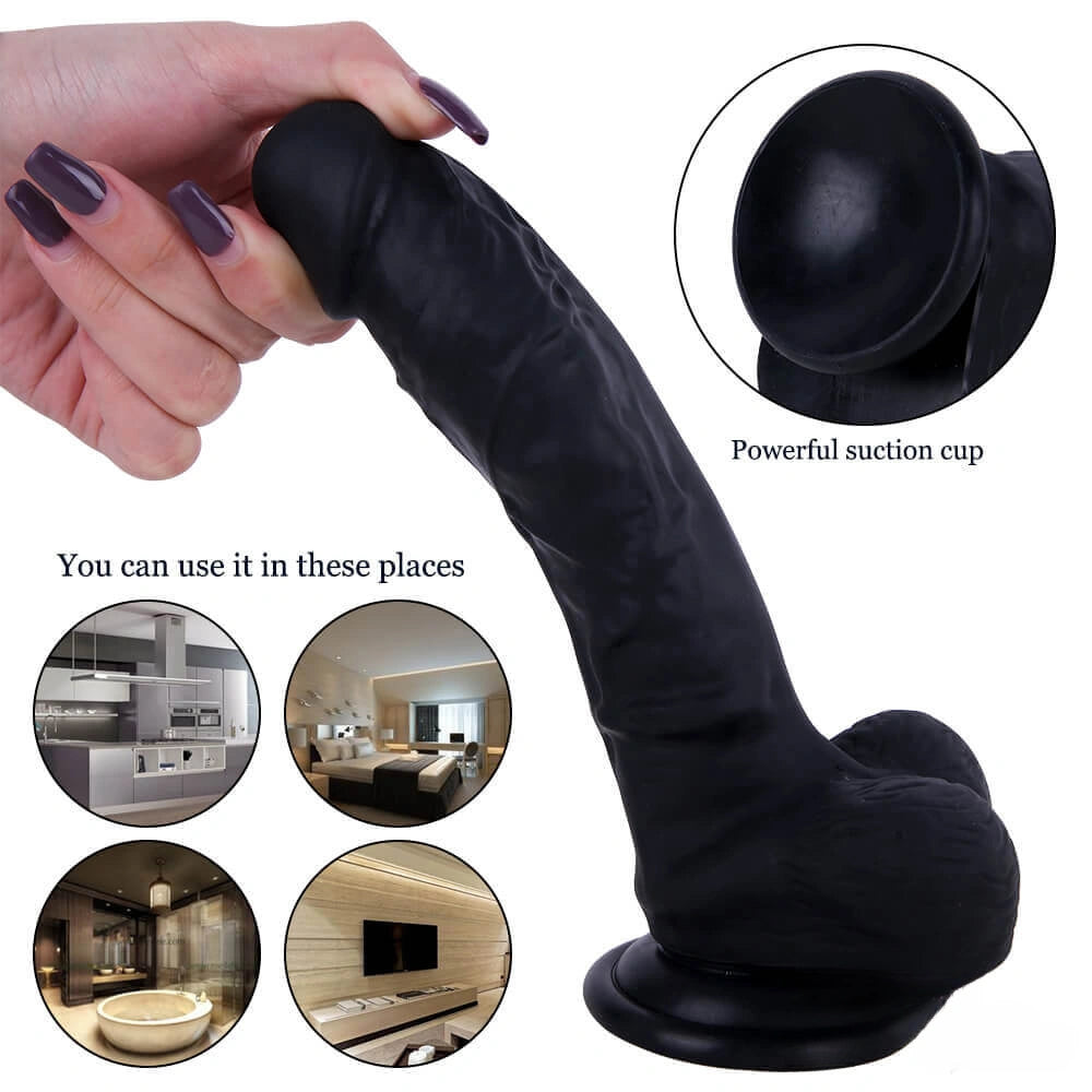 7.87in Silicone Dildo For Women Lifelike Sex Toy For Females