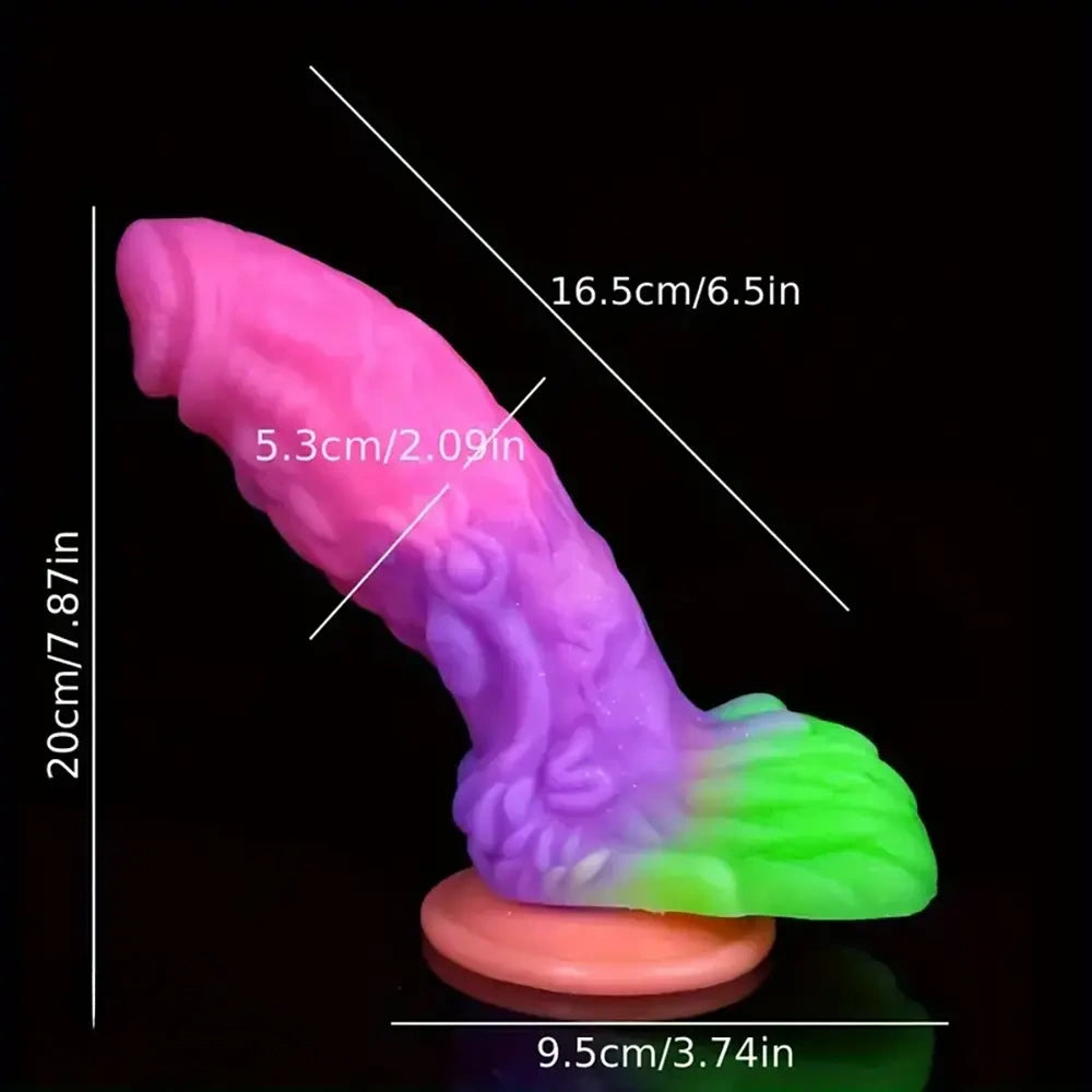 7.87in Silicone Dragon Soft SM Female Masturbation Anal Plug Dildo