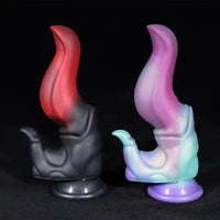7.87in Silicone Fantasy Odd Sharp Head Dildo Mixed-colors Sensory Play