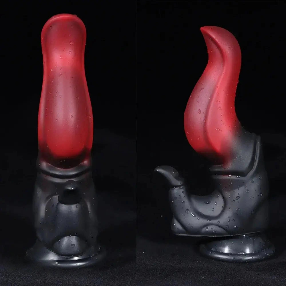 7.87in Silicone Fantasy Odd Sharp Head Dildo Mixed-colors Sensory Play