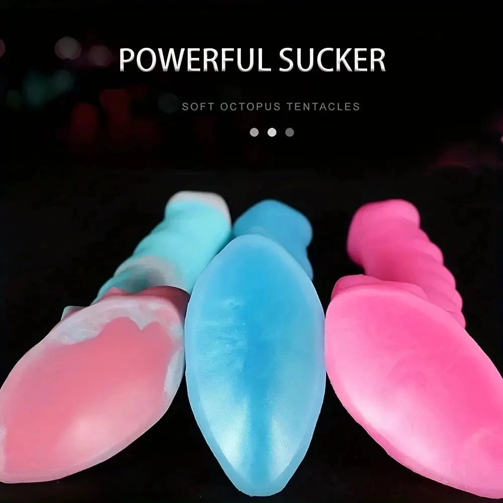 7.87in Silicone Octopus Soft Tentacle Shaped Dildo Vaginal Dilator Stimulator