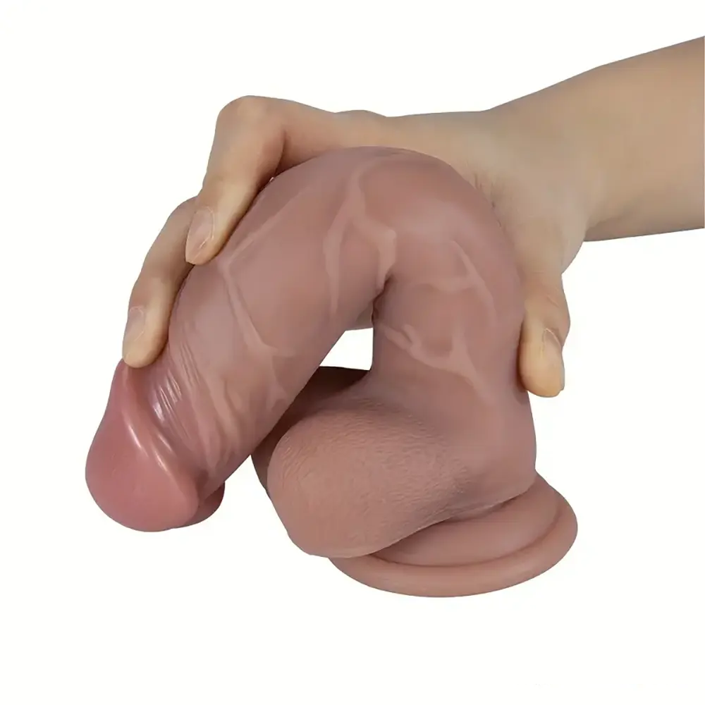 7.87in Silicone Soft Body-Safe Dildo For Women Gay Anal Role-playing