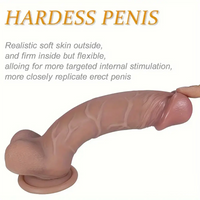 7.87in Silicone Soft Body-Safe Dildo For Women Gay Anal Role-playing