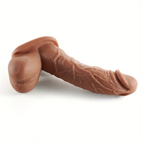 7.87in Silicone Soft Dildo With Big Glans Realistic Suction Cup Dildo