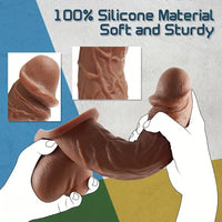 7.87in Silicone Soft Dildo With Big Glans Realistic Suction Cup Dildo
