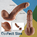 7.87in Silicone Soft Dildo With Big Glans Realistic Suction Cup Dildo
