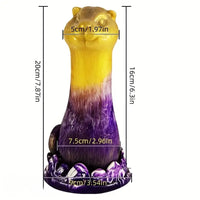 7.87in Silicone Tiger Dildo With Suction Cup Realistic Visceral Toy